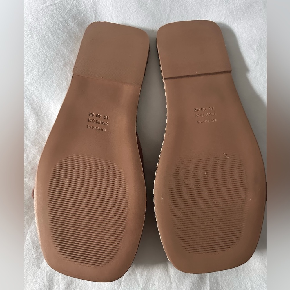 FARM Rio Tan Slide Sandals with Gold Shell Accent - Picture 4 of 6